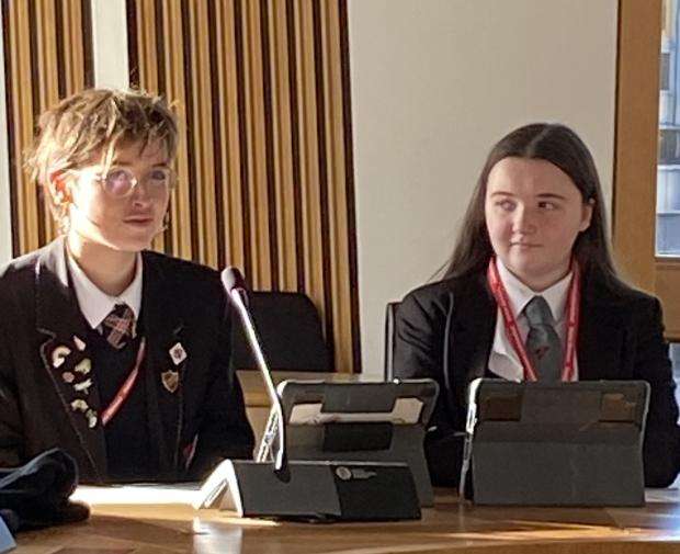 Pupils speaking at roundtable event